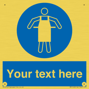 Custom Protective Apron Required Sign